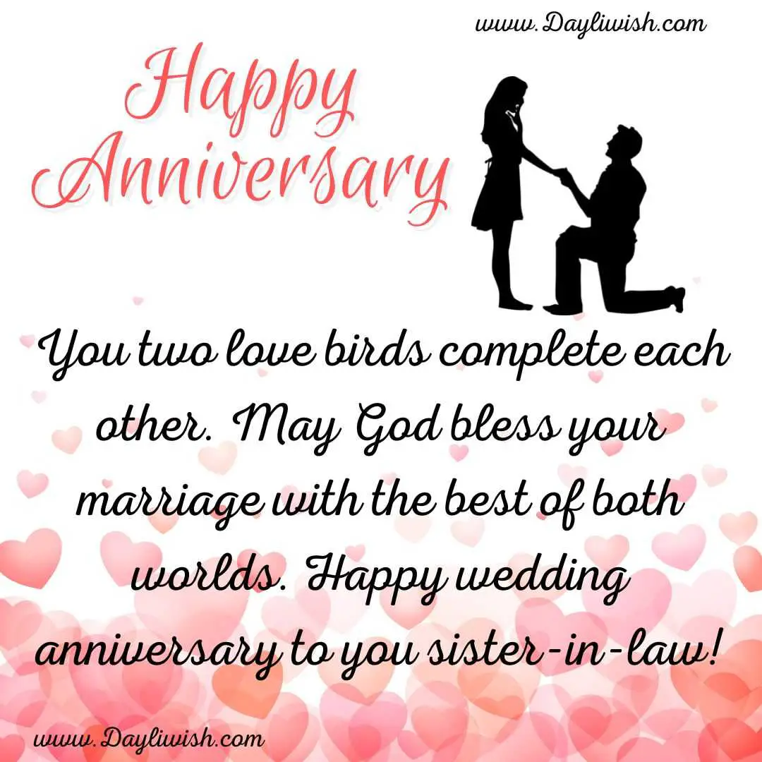 Happy Wedding Anniversary Wishes For Sister-in-law