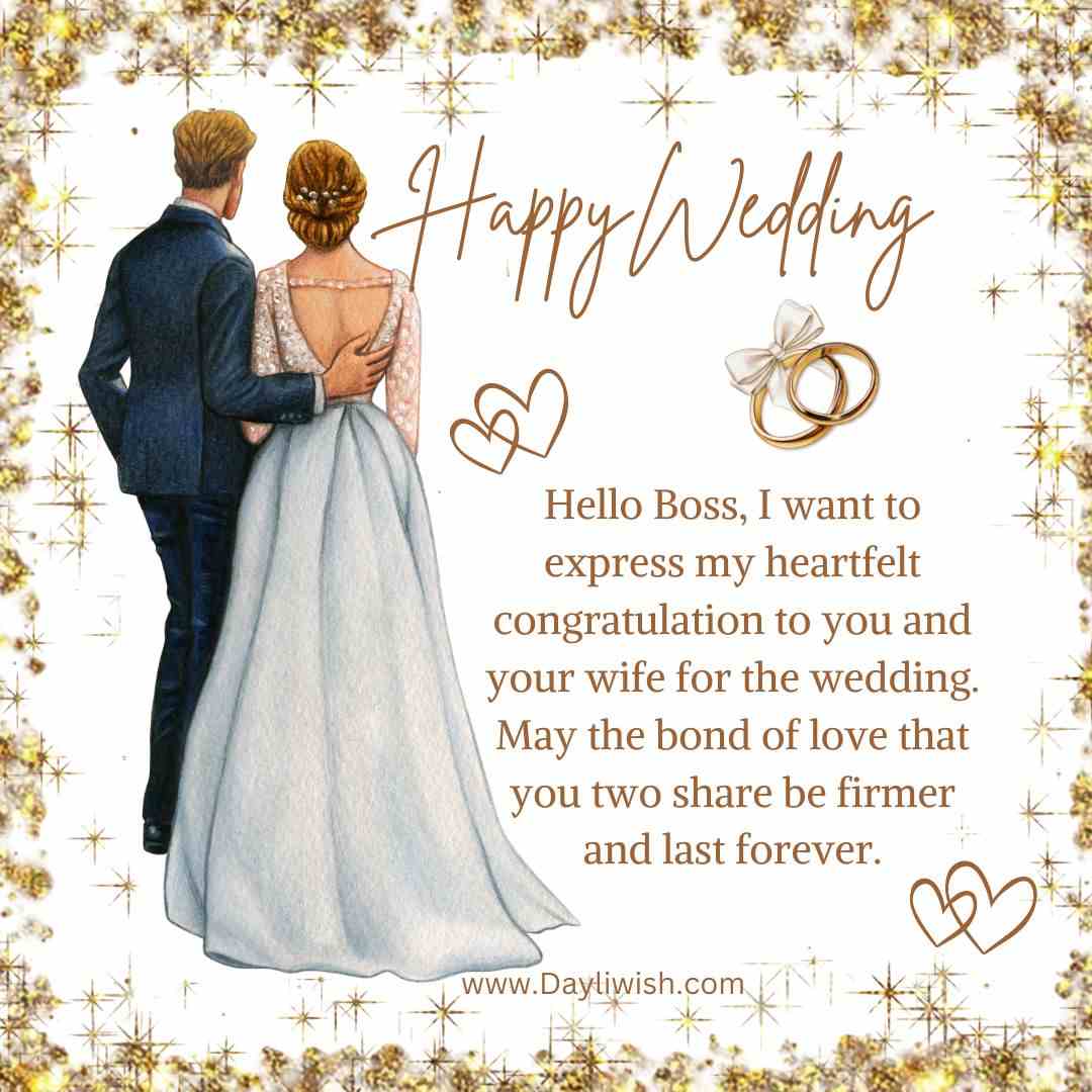 Heartfelt Happy Wedding Wishes For Boss