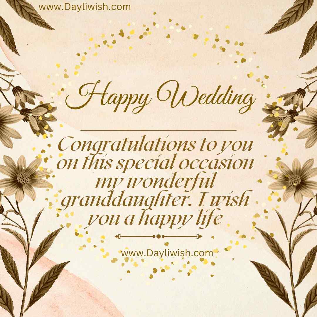 Wedding Wishes For Grand Daughter