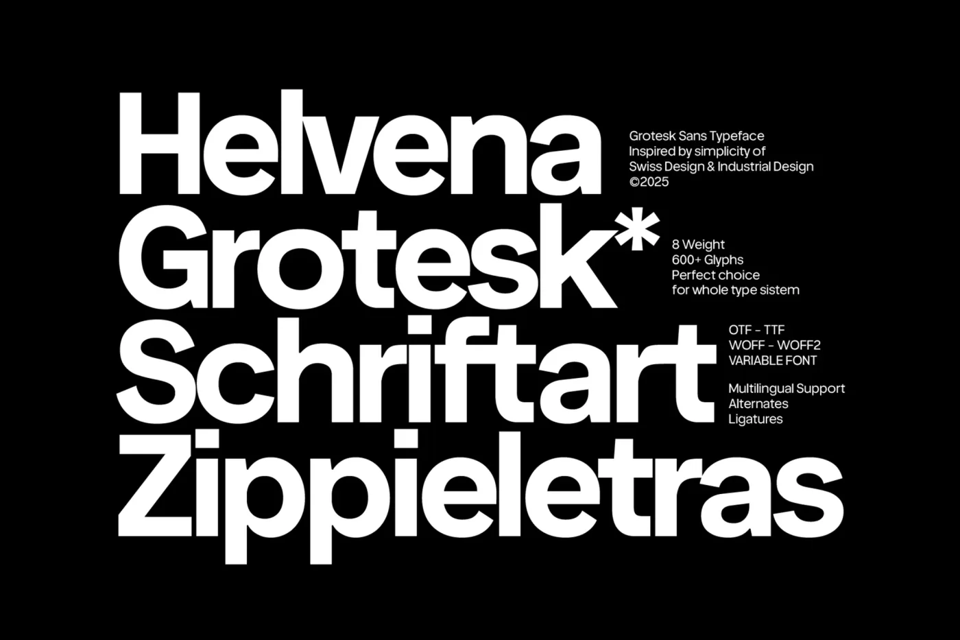Helvena Grotesk - Modern Bold Brand Identity Font preview