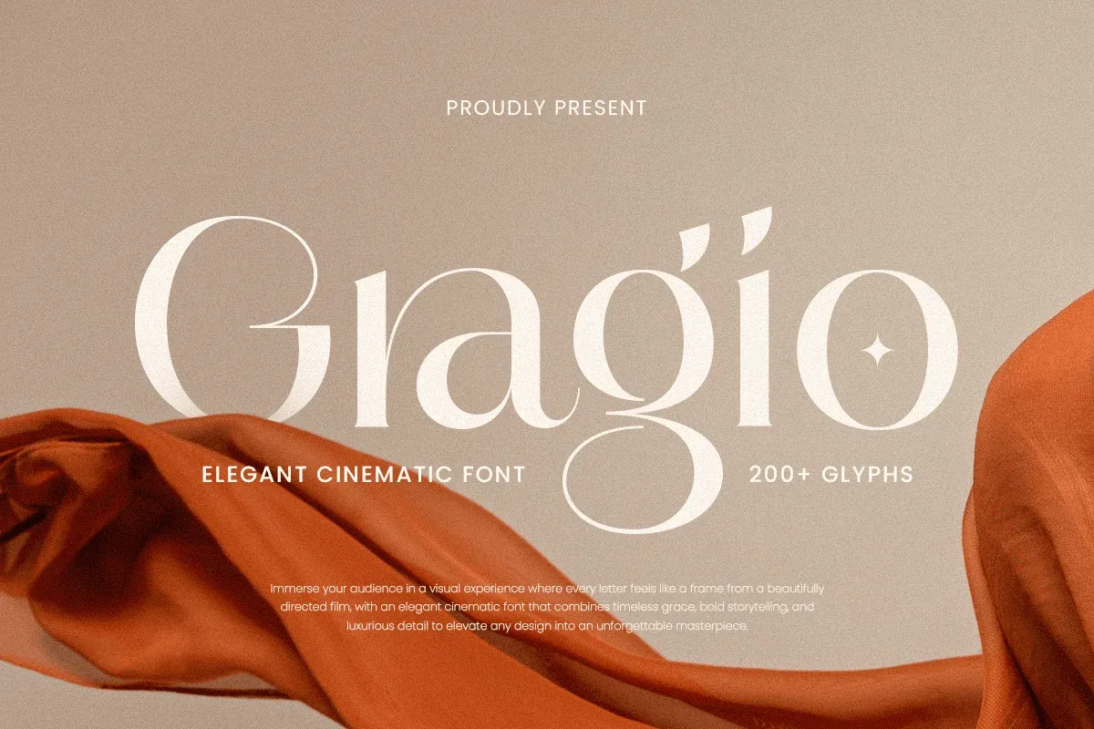 Gragio - Elegant Cinematic Font preview