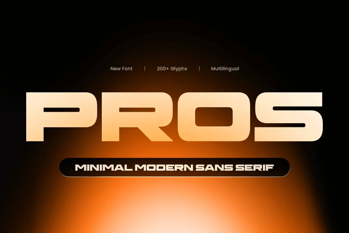Pros - Minimal Modern Sans Serif preview