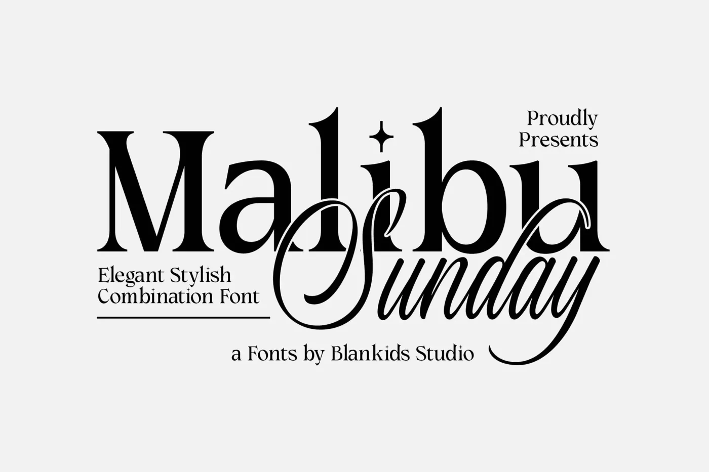 Malibu Sunday an Elegant Stylish Font Combination preview