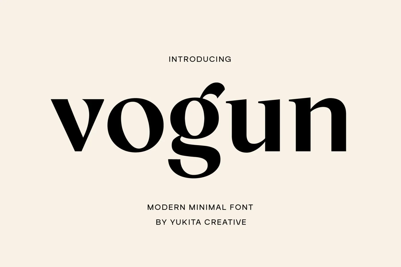 Vogun Minimal Modern Font preview