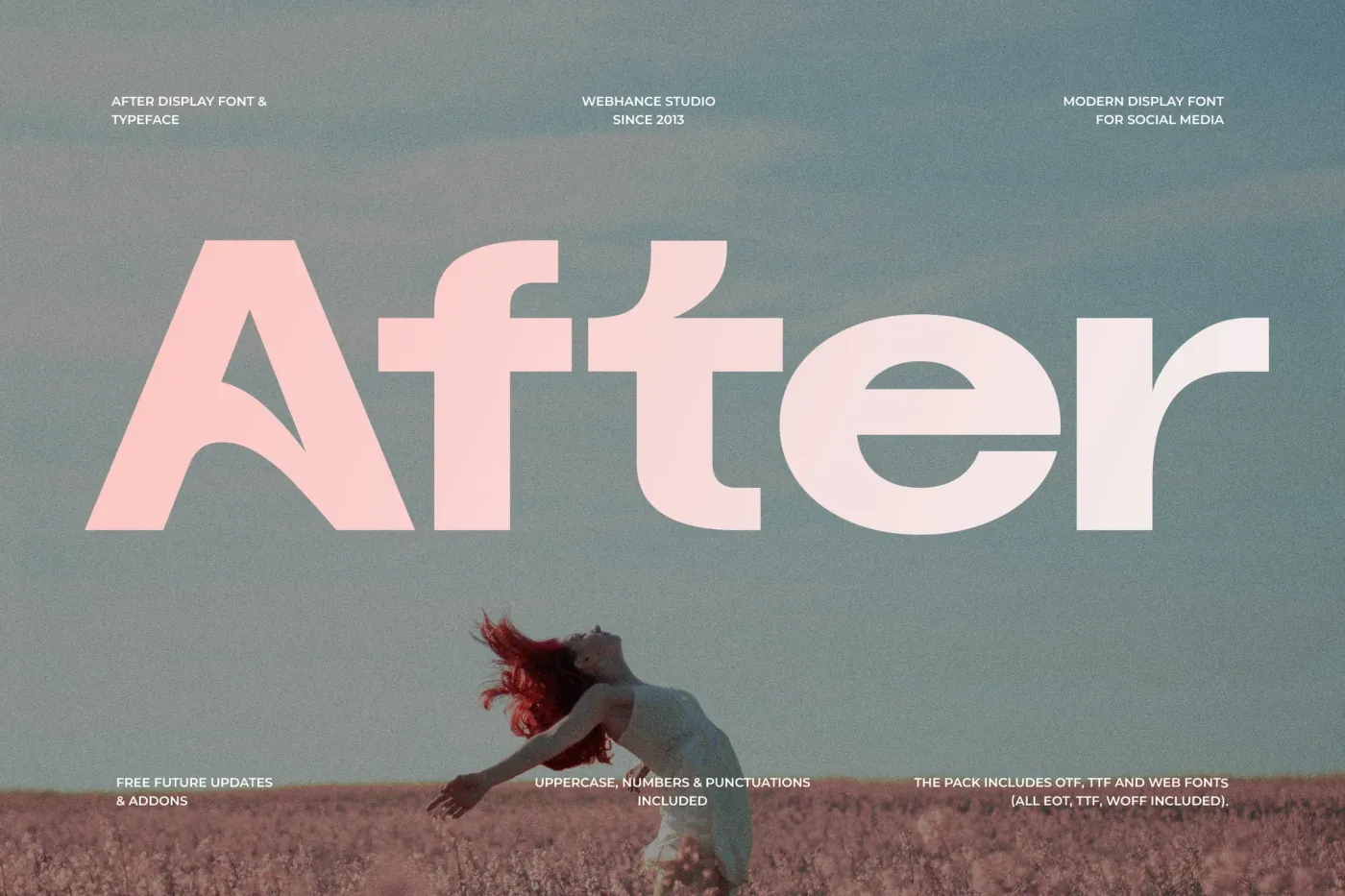 After - Modern Display Sans-Serif Font family preview