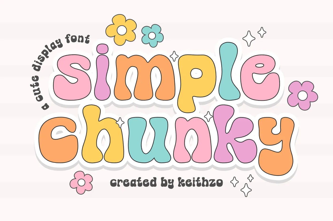 Simple Chunky Font by Keithzo (7NTypes) · Creative Fabrica preview
