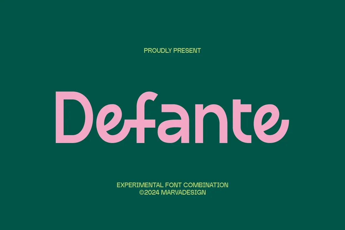 Defante - Combination Font preview