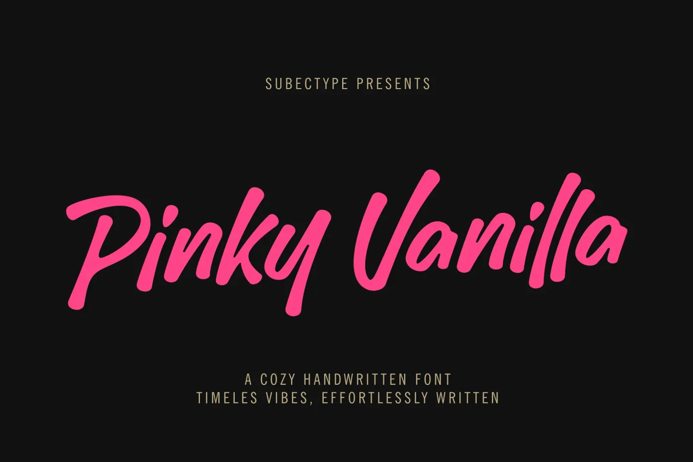 Pinky Vanilla - Handwritten Font preview