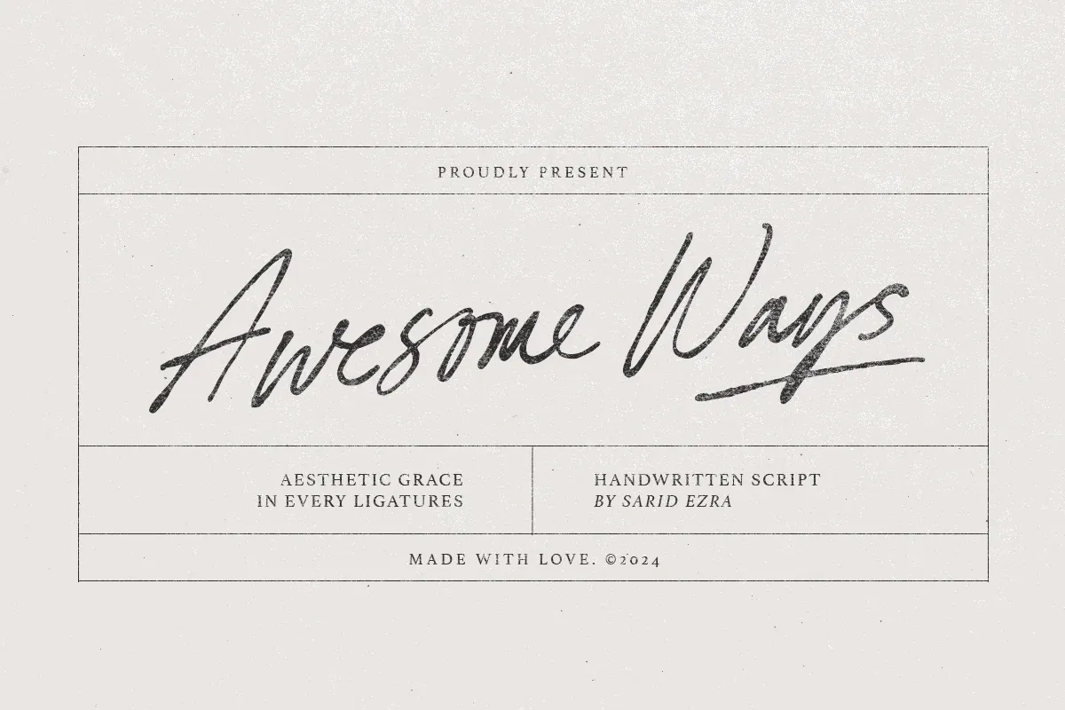 Awesome Ways - Ligature Script preview