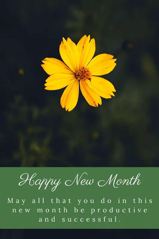 May all that you do in this new month be productive and successful.