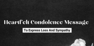 Heartfelt Condolence Message