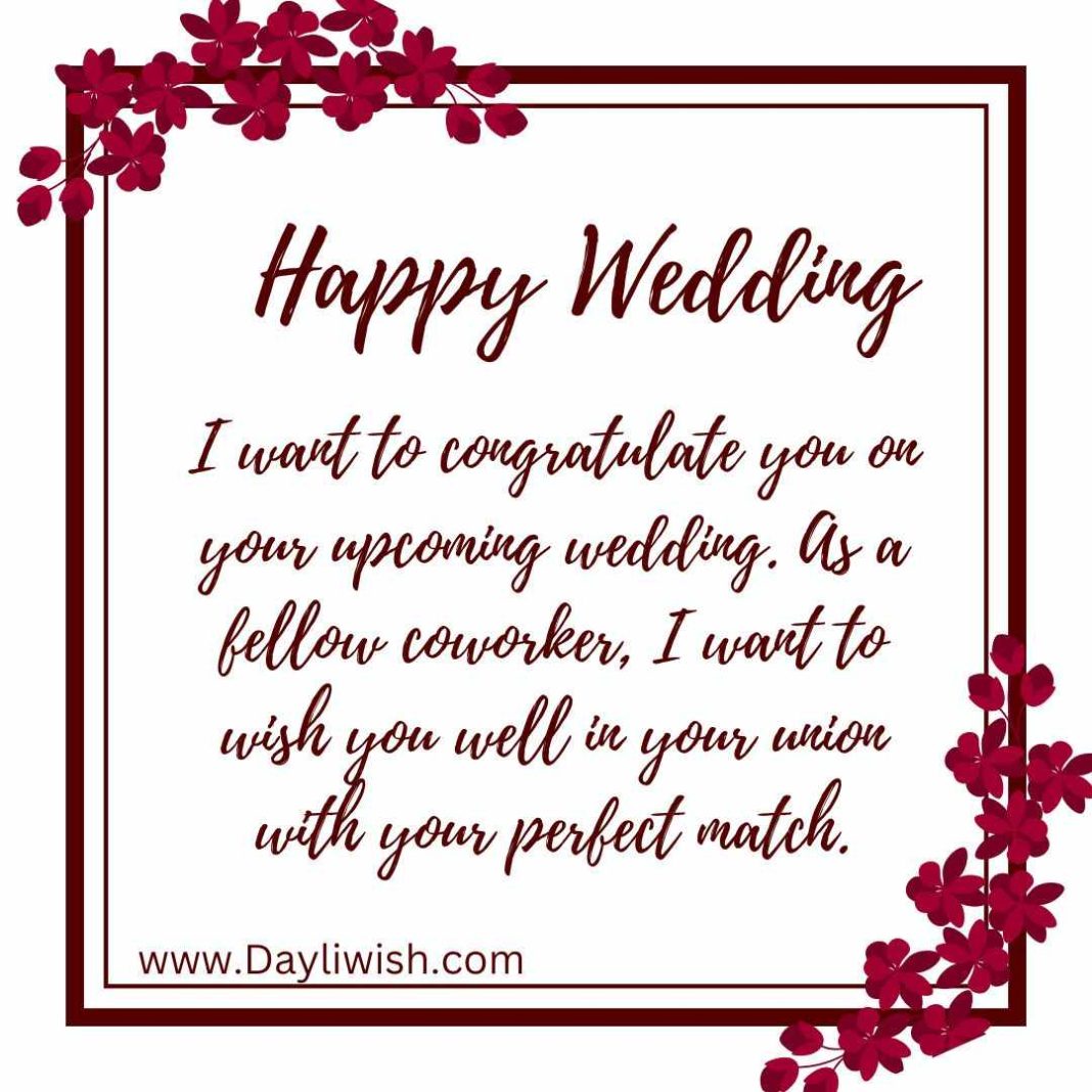 [Feb 2024] Happy Wedding Wishes For Coworker